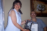 The Brides Parents pose with their Westminster clock (It's Mrs. Cohen's FAVORITE kind!!) The Brides Parents pose with their Westminster clock (It's Mrs. Cohen's FAVORITE kind!!)
